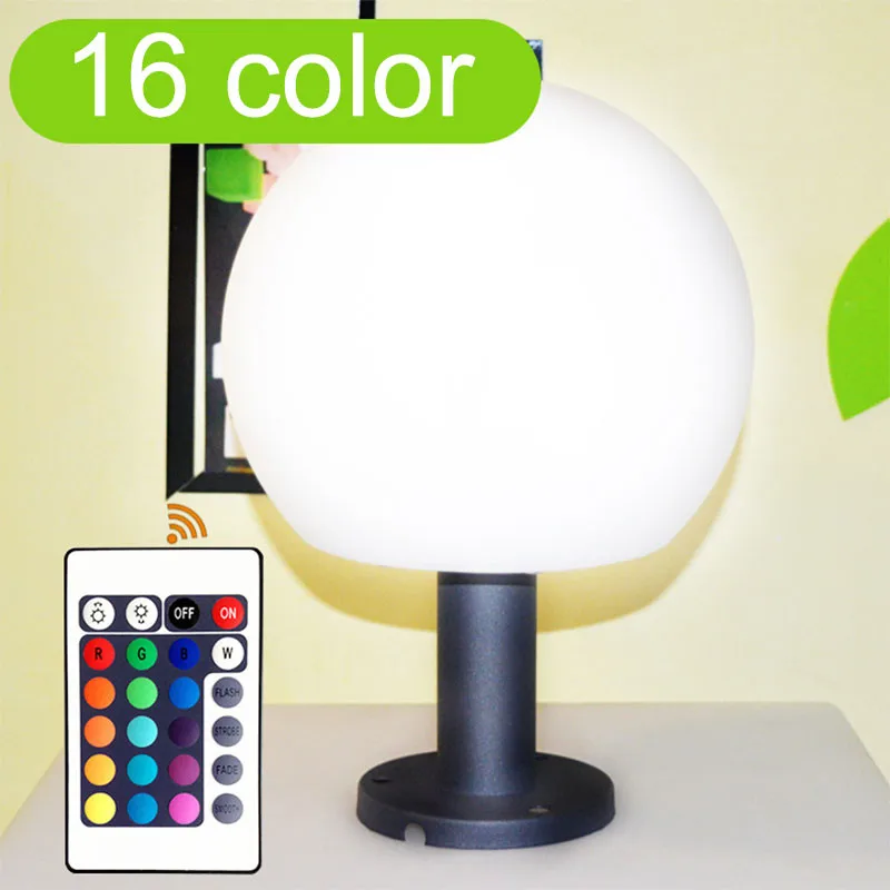 USB Rechargeable Led Moon light outdoor waterproof garden solar light lawn lamp 16Colors remote control ball light