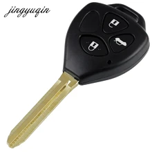 Jingyuqin Оболочки чехол для Toyota Camry Corolla Прадо Vios Reiz Crown RAV4 3 Пуговицы Ключи Брелок Обложка режиссерский лезвие