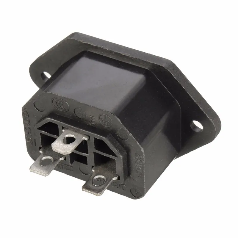 Шасси женский 10A/250V 3PIN 05231 AC IEC C13 C14 встроенный разъем адаптера сетевой питания