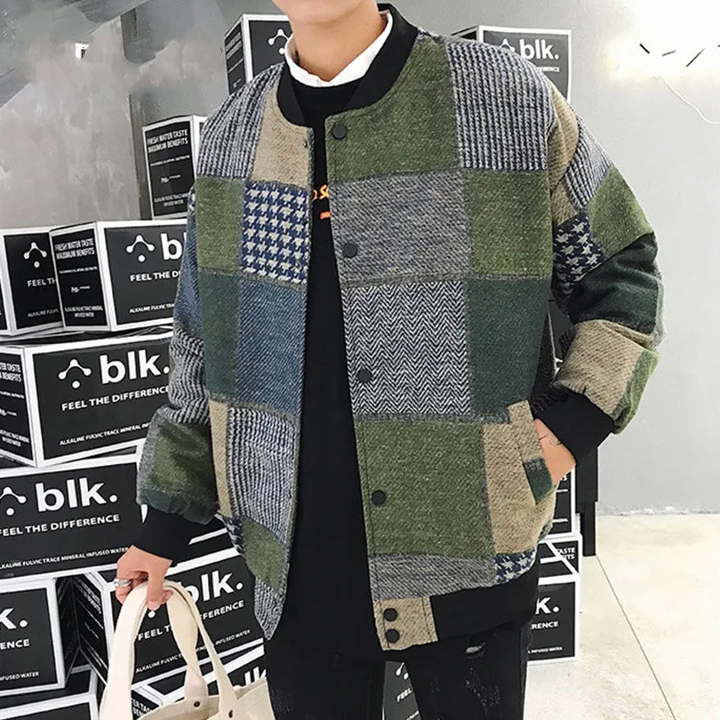 Zogaa Woolen Plaid Bomber Jacket Men Fashions Hip Hop Streetwear Winter Jacket Men Coat Men Patchwork Jacket Coat 2019 Sping New Zogaa Woolen Plaid Bomber Jacket Men Fashions Hip Hop Streetwear Winter Jacket Men Coat Men Patchwork Jacket Coat 2019 Sping New
