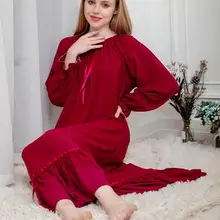 Реальные фотографии Женская Длинная свободная повседневная буретка с длинным рукавом мягкая одежда для сна ночнушка пижамы женские ночные сорочки халаты RB324