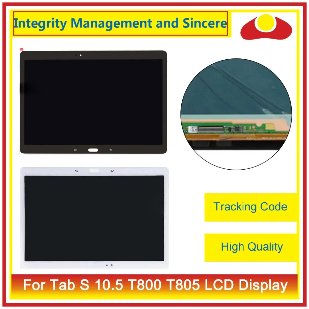 

Original For Samsung Galaxy Tab S 10.5 T800 T805 Touch Screen Digitizer+LCD Display Assembly Complete 2560*1600 White and Black