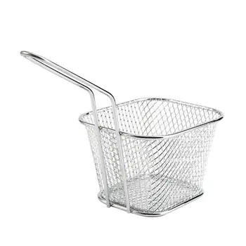 

8Pcs Stainless Steel Magic Basket Mini Chip French Fries Frying Basket Mesh Stainer Net Chef Cooking Kitchen Accessories