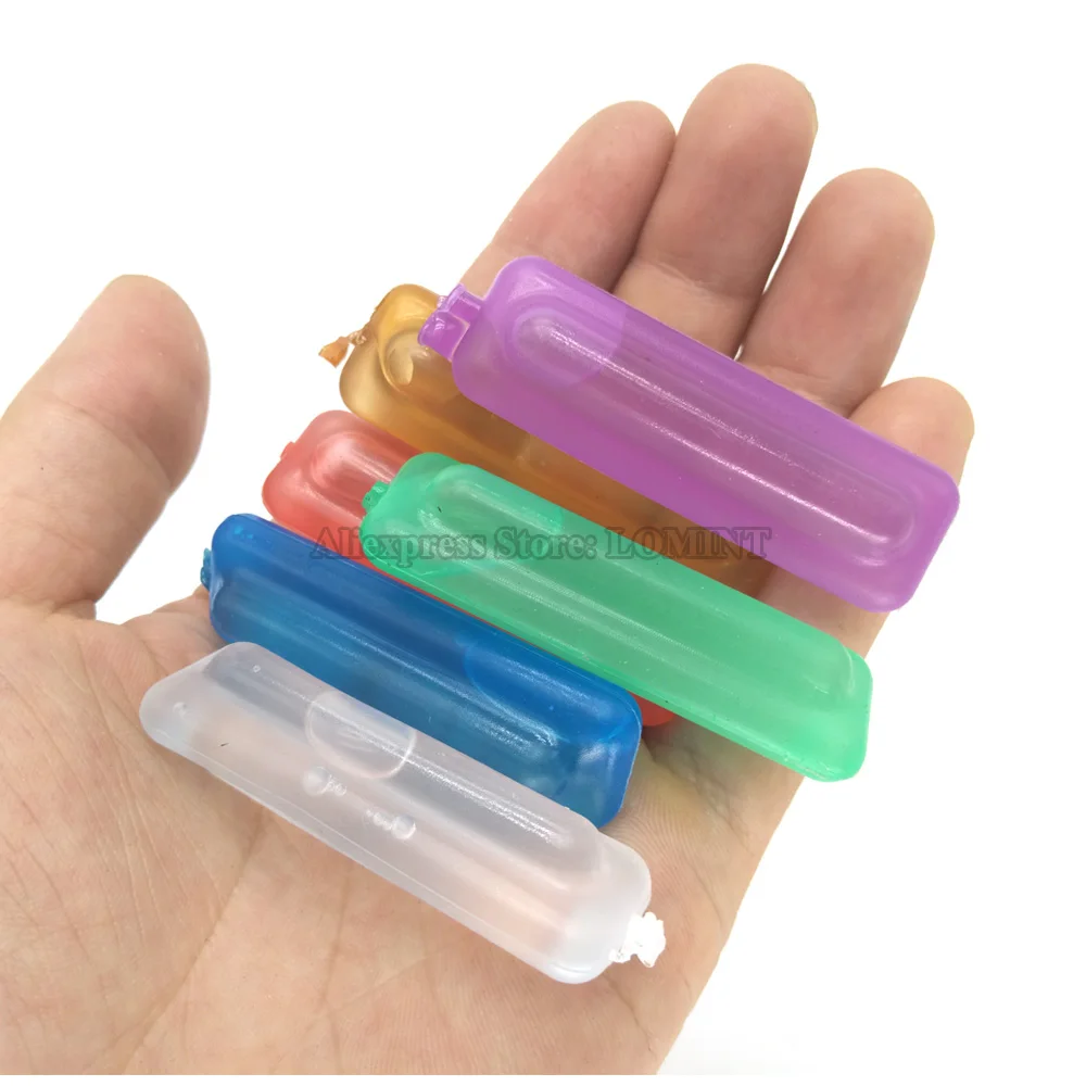 LOMOINT 6pcs Hookah Ice Capsuls Feel the Cool Breez Mouthpiece Shisha Ice Bag Sheesha Chicha Accessories 5.5cm 11cm Length