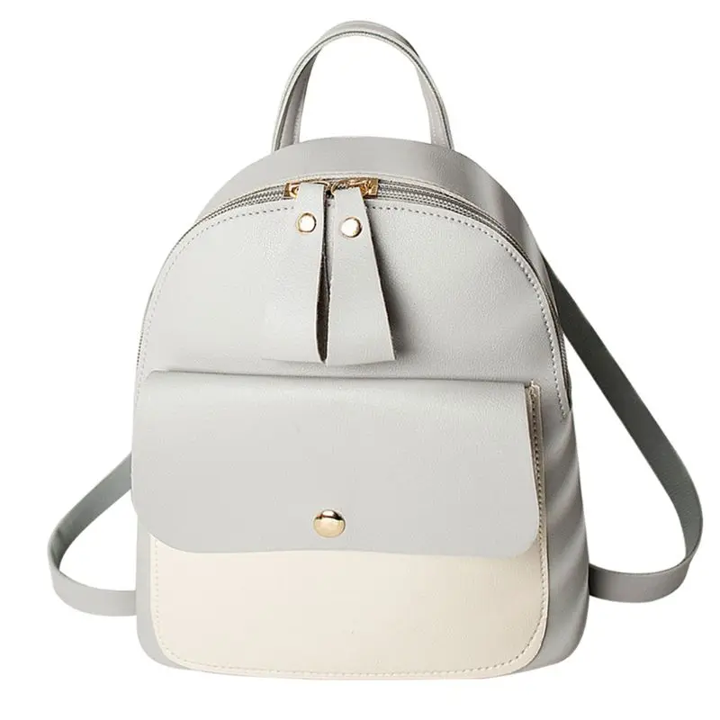 

Women Girls School Bag PU Leather Backpack Mini Rucksack Purse Travel Shoulder bags