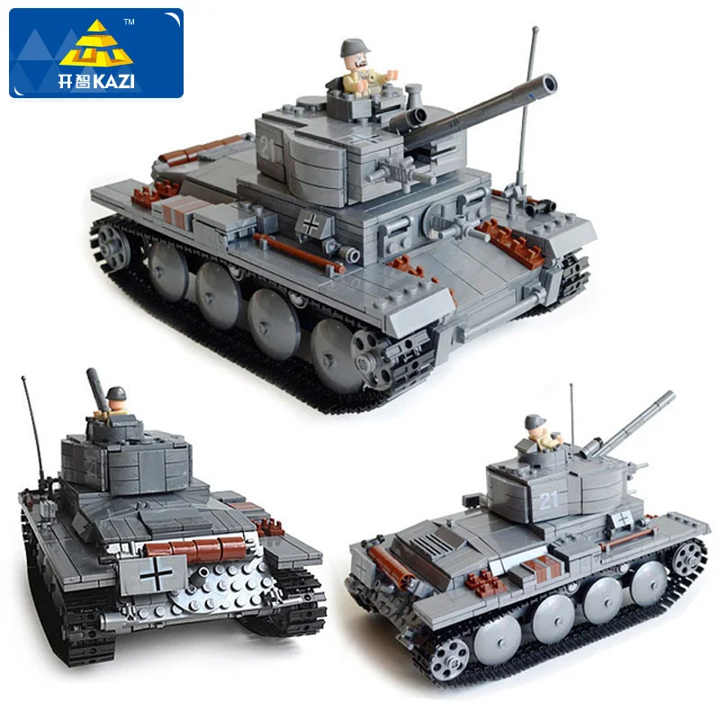 

KAZI Children Blocks Tank Model Blocks Armored Vehicle Model Building Blocks Plastic Assembly Toys Educational Toys For Children