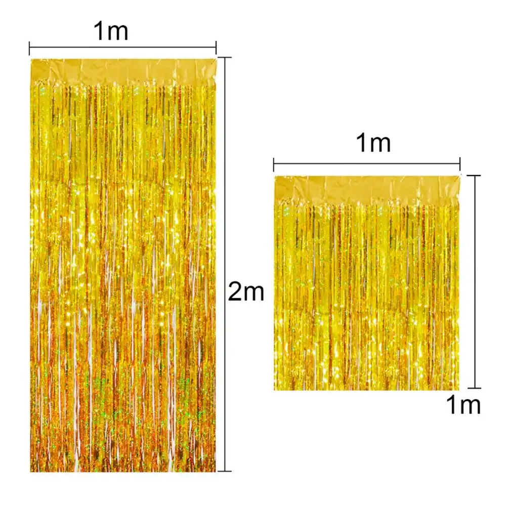 telon de fondo de fiesta con borla laser cortina metalica dorada y plateada decoracion de fiesta de cumpleanos fondo de fotografia decoracion de