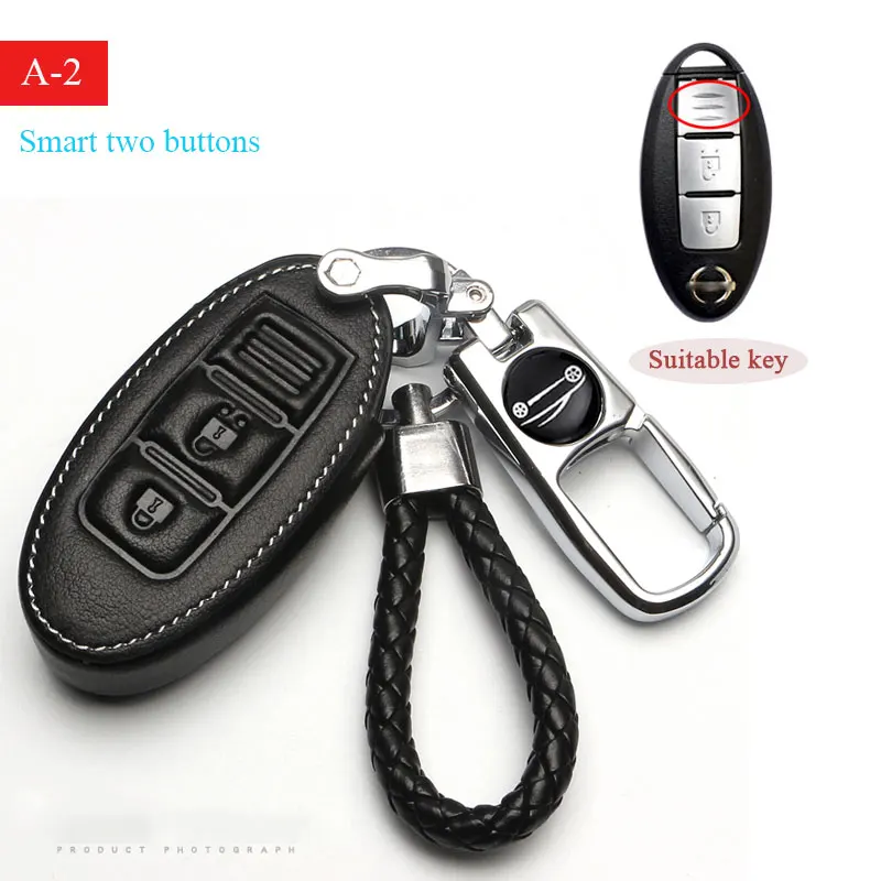 

Titanium alloy car key ring protect for Nissan sunny LIVINA X-Trail Qashqai Sylphy Tiida Teana geniss Car key case car Keychain