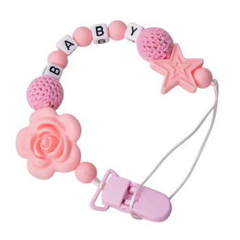 

Baby Pacifier Chain Holder Strap Flower Dummy Clip Toddler Dummy Nipple Holder Chain Nipple Soother Chain Strap Pacifier Clip