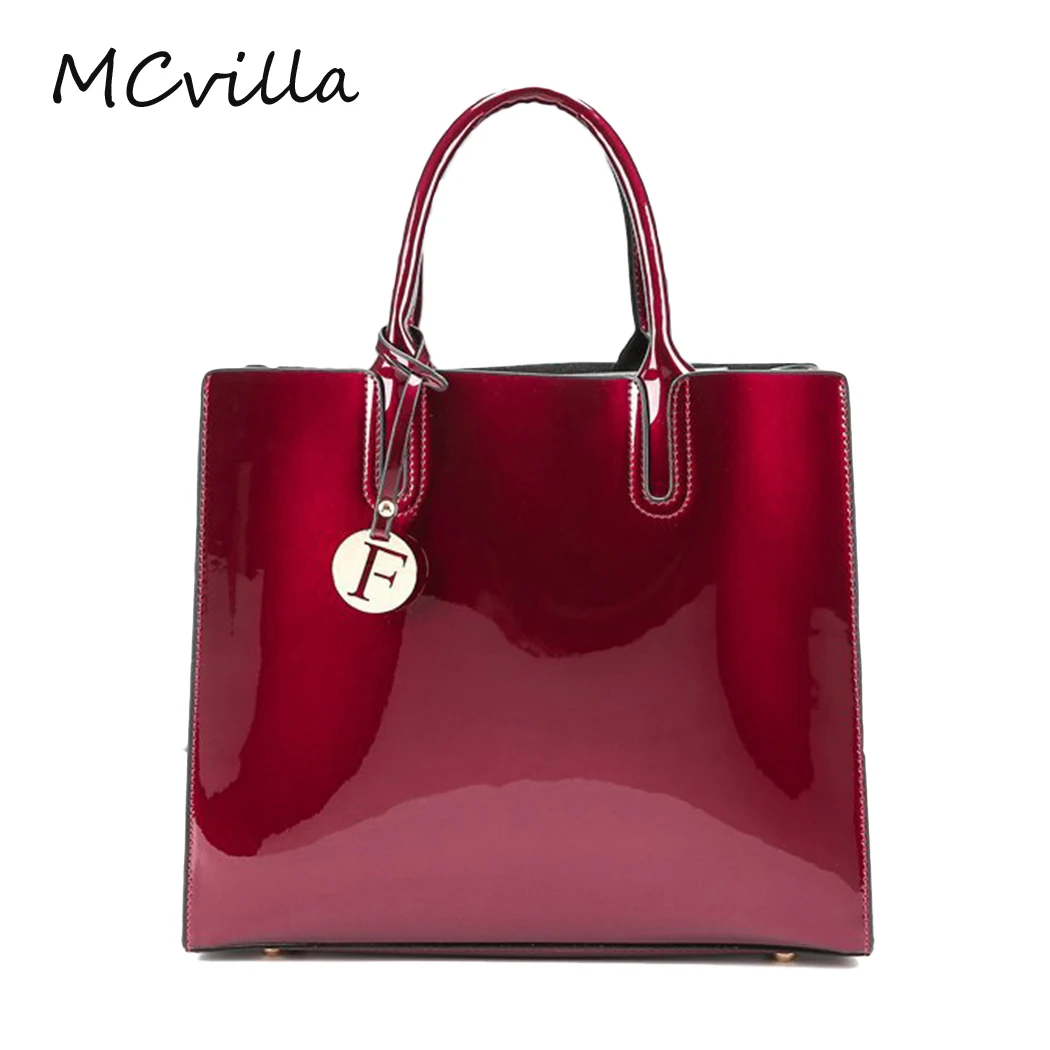 Bolso de mano de charol sólido brillante bolsos de mano de marcas famosas  de mujer bolso de mano rojo lacado para mujer bolso de hombro|handbags  women famous|handbags women famous brandsred handbag -