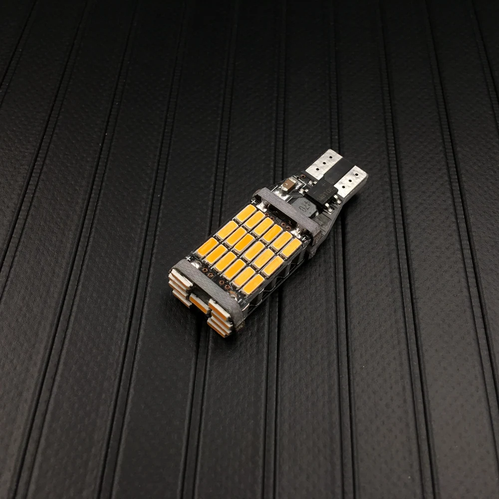 Светодиодные лампы задсветильник хода T15 W16W 920 921 912 Canbus 4014 45SMD 1 шт.|Сигнальная