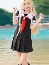 Envío Libre Kantai Colección KanColle Yuudachi Poi Yuudachi de Halloween Cosplay Uniforme Escolar