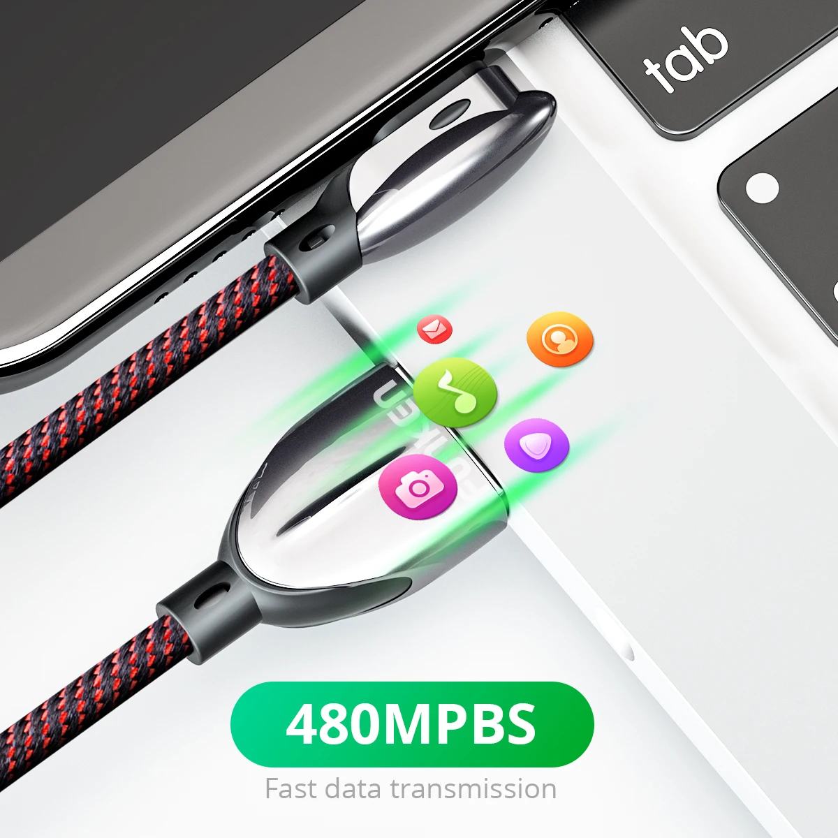 USB кабель FONKEN 3 А 90 градусов под управлением Android|Кабели для мобильных телефонов| |
