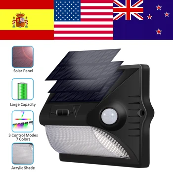 

1Pcs Outdoor Security Lamp Solar Power Light Dual Head PIR Motion Sensor wall lamp waterproof outdoor light bulb