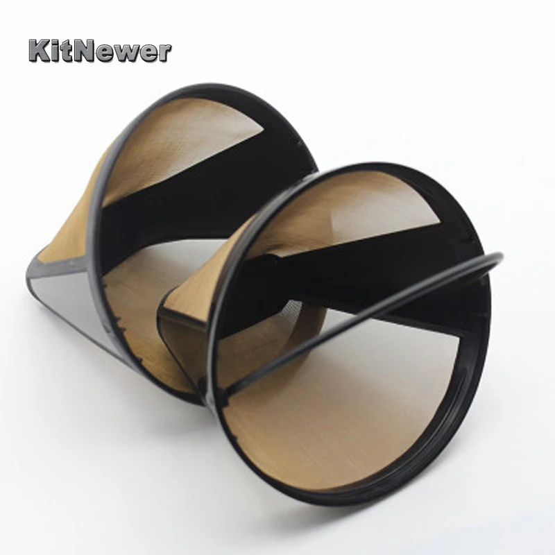 

1pcs Reusable Coffee Filter Baskets Stainless Steel Permanent Cone-Style Handmade Coffee Filter Tool Kitchenware