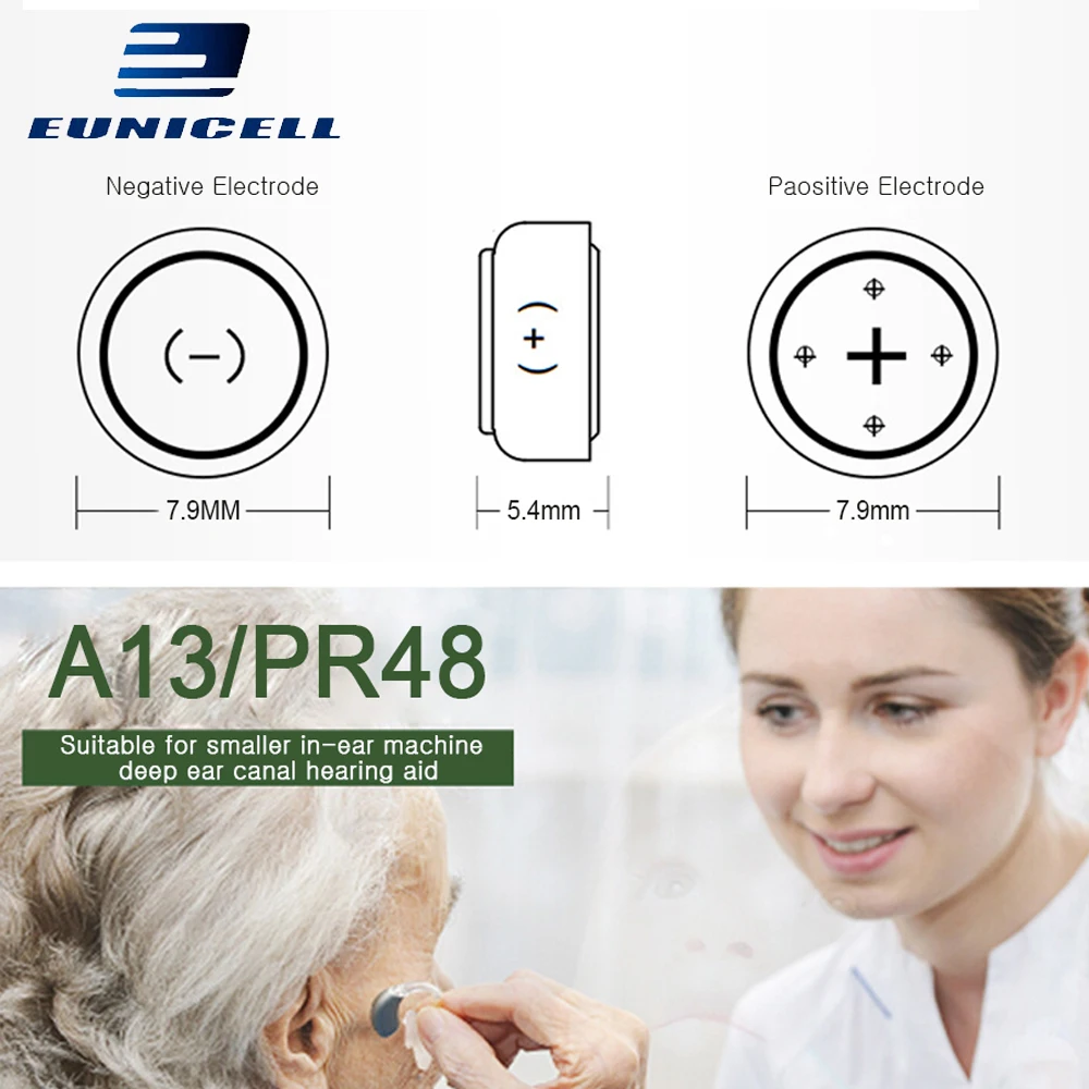 Аппарат слуховой A13 13A 13 P13 PR48 300 мАч 6 шт.|Часовые батарейки| |