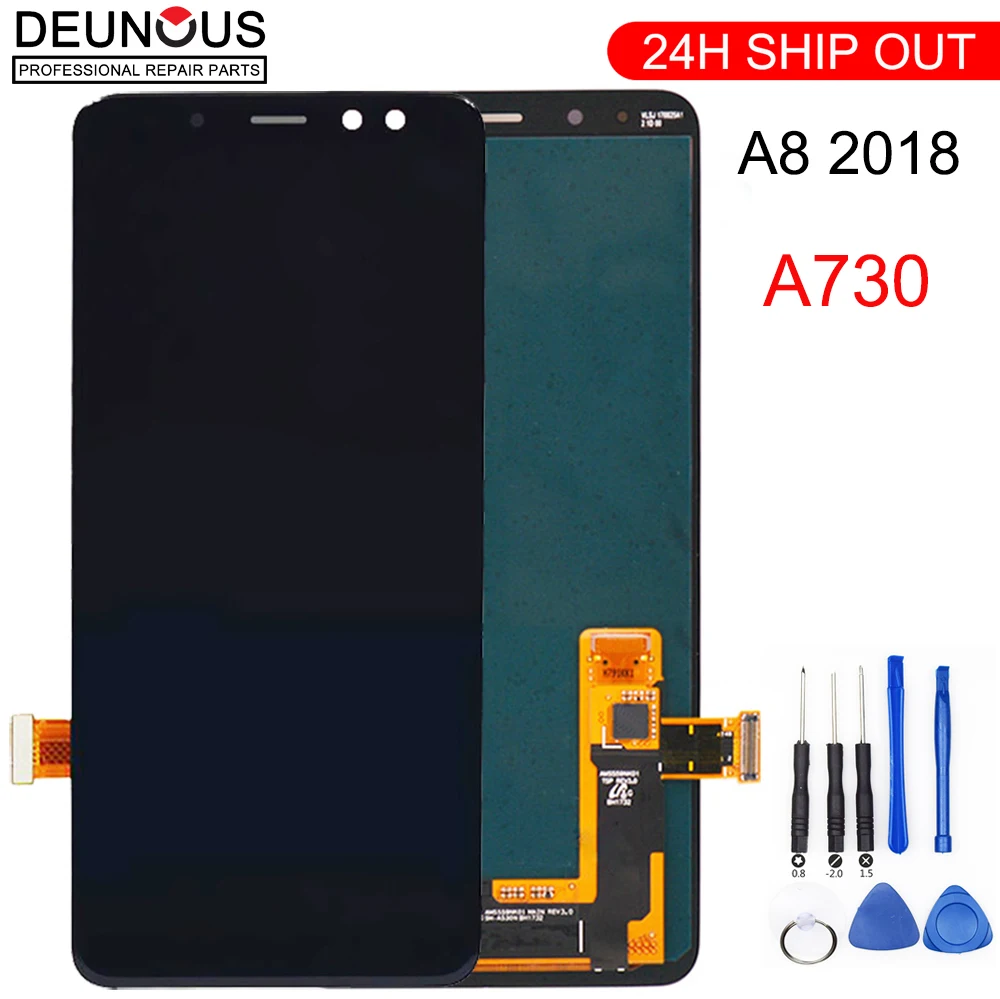 ЖК дисплей 6 дюймов для Samsung Galaxy A8 Plus 2018 A730 дигитайзер сенсорного экрана A730F A730F/DS