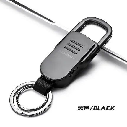 Honest роскошный автомобильный брелок для ключей от прикуривателя, многофункциональный мужской брелок, брелок для ключей, высокое качество, подарок на день отцов - Цвет: Black