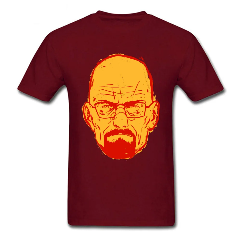 Heinsenberg Geek Summer/Fall 100% Cotton Fabric Round Neck Adult Tops T Shirt Tshirts Company Short Sleeve Top T-shirts Heinsenberg maroon