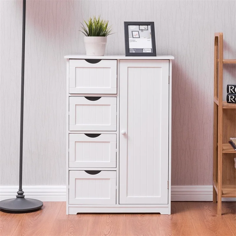 Us 101 22 45 Off Standing Indoor Wooden Cabinet With 4 Drawers Storage Mdf Board White Living Room Cabinets In Us 101 22 45 Off Standing Indoor Wooden Cabinet With 4 Drawers Storage Mdf Board White Living Room Cabinets In