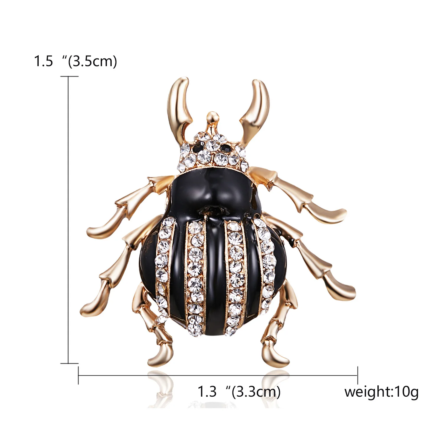 Brooches Enamel Lizard Bee Beetle Snake crab Hedgehog Brooches Scorpion dachshund Rhinestone Vintage Animal Jewelry Accessories - Окраска металла: 2