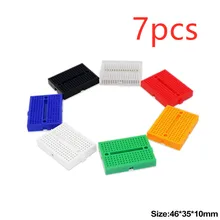 Mini Test de Prototype sans soudure pour arduino, 7 pièces, 7 types de couleurs/ensemble, livraison gratuite