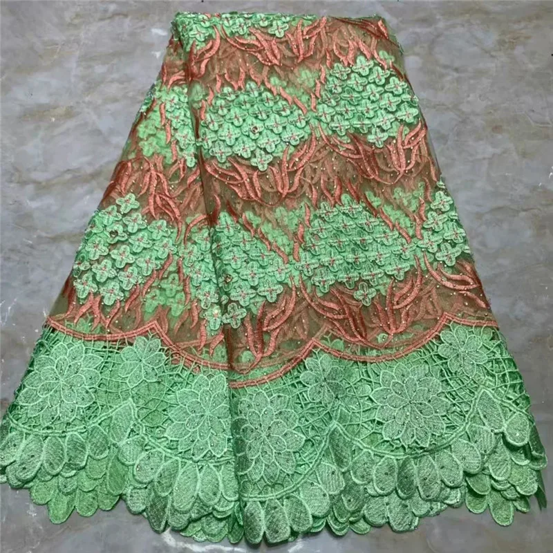 

2018 New Arrival African Cord Lace Guipure Lace Fabric.High Quality Multicolor Water Soluble Lace Fabric 5yards/lot WD052601
