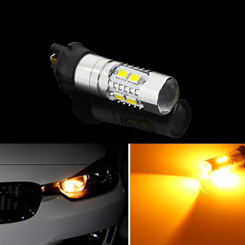 2x-Error-Free-PW24W-Canbus-LED-Projector-Turn-Signal-Daytime-Running-Light-DRL-Bulb