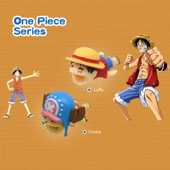 

TISHRIC One Piece Cute Phone Charger Chompers Bite Cable Protector Cartoon Winder Wire Organizer holder Cord Saver For Iphone 6