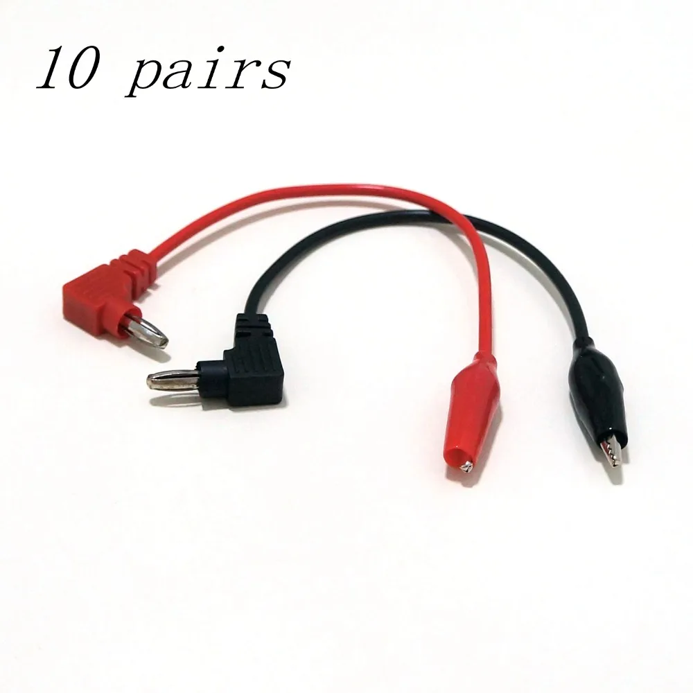 

WHCYonline 10 pairs a lot Multimeter Test Lead Cable Power Supply Alligator Crocodile Clip Tester New