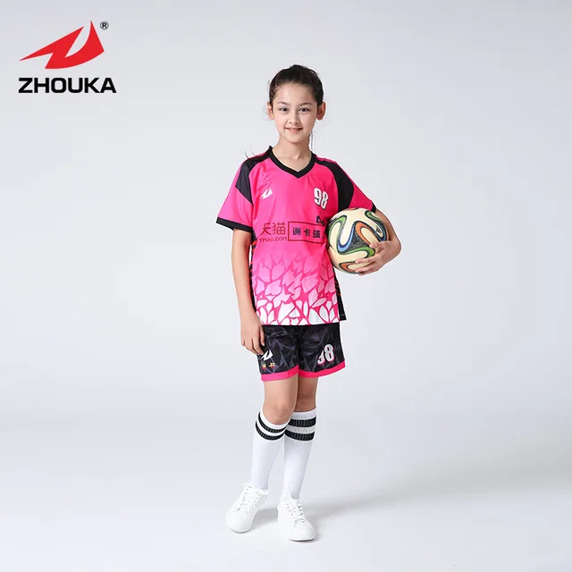 Free shipping,DIY Girls soccer jersey,sublimation custom jersey in top