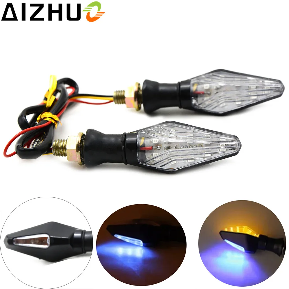 Blue Light Universal 12V Motorcycle Turn Signal Light LED Lamp For YAMAHA FZ1 FZ6 FZ8 FZ16 YBR 125 TDM 900 XSR700 XSR900