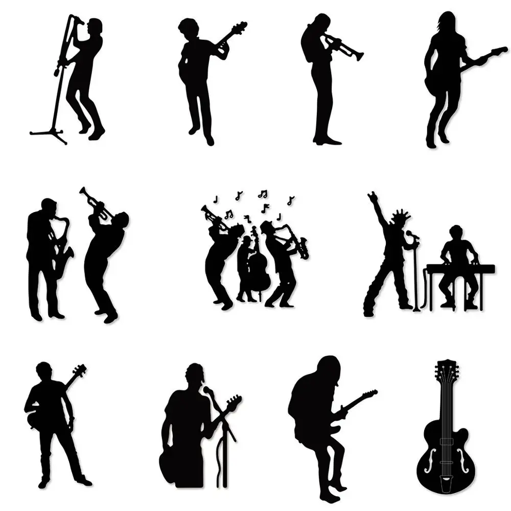 

Bi fujian Band Musical Instrument Metal Cutting Dies Scrapbooking Album Cuts DIY Craft Card making stencil Embossing Die Decor