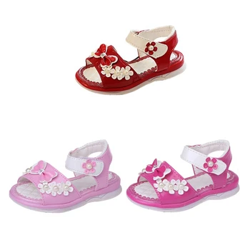 

Kids Summer Princess Pearl decoration Flat Sandals Shoes Dress Sandals Appliques Decoration Princess Shoes Flat Heels Slides M