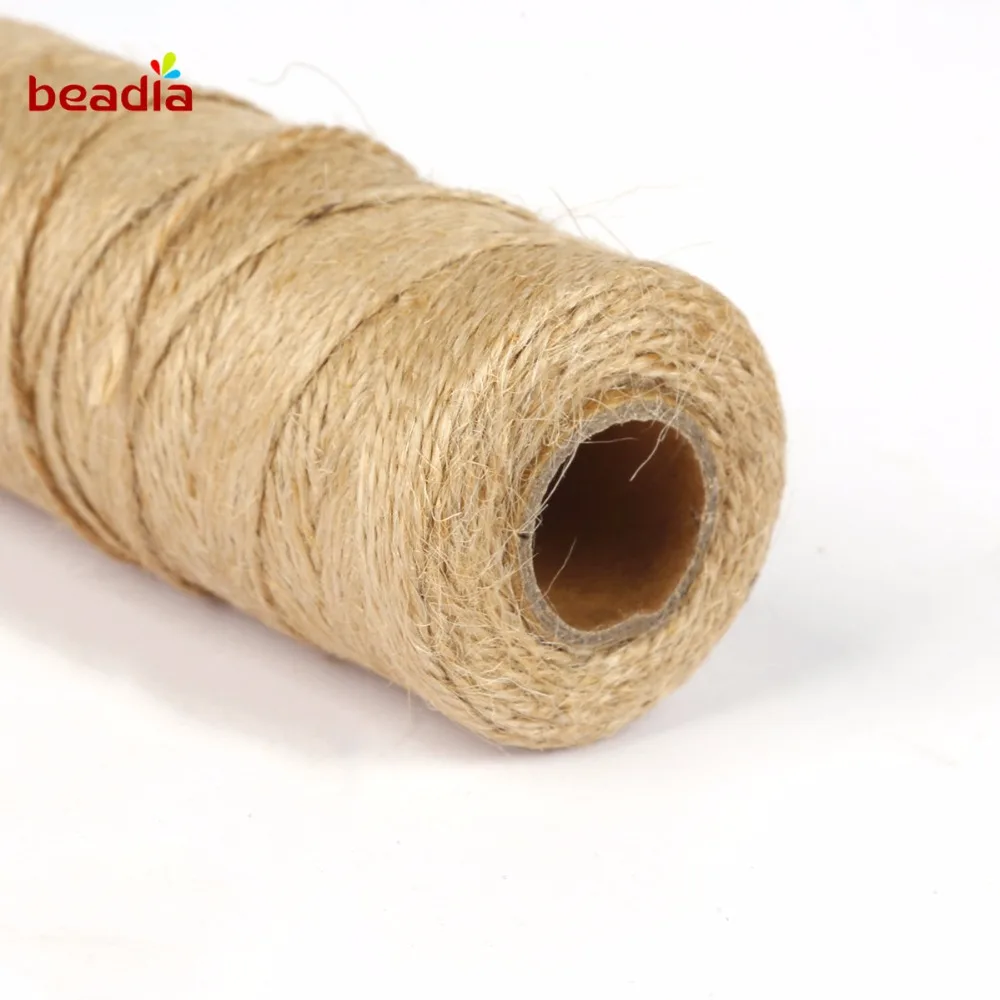 High Quality 100m/roll Natural Jute Burlap Hemp Rope Party Wedding Gift Wrapping Cords Thread DIY Event &amp Decor | Дом и сад