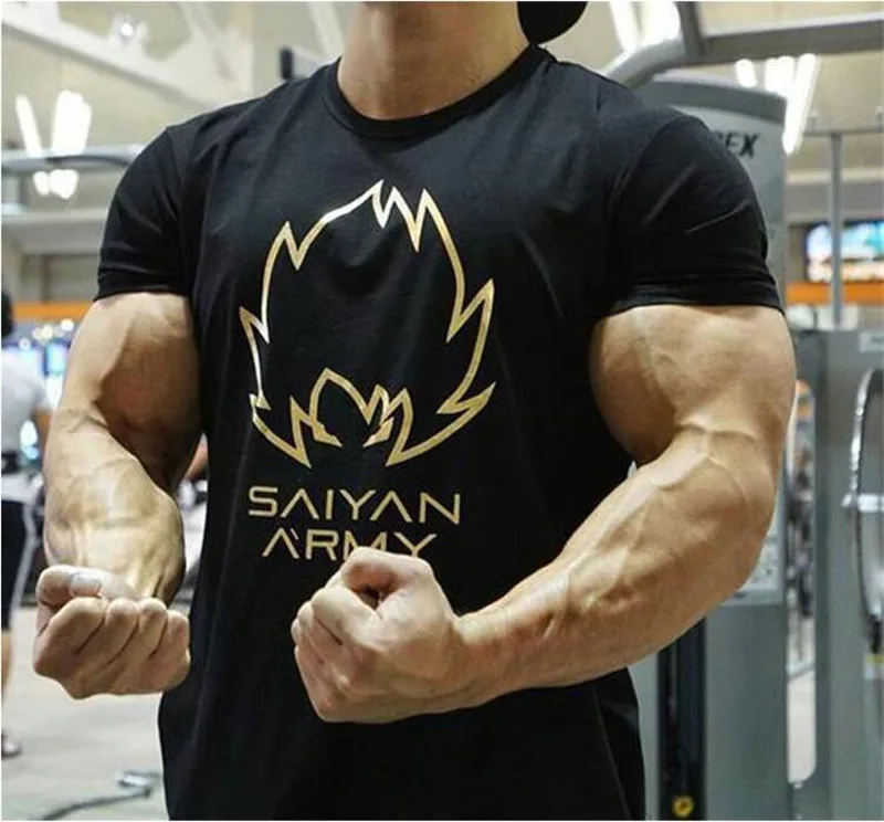 Super Saiyan Goku Training Camouflage T Shirt Summer Dragon Ball Men Military T-shirts Raglan Football Sports Short T shirt