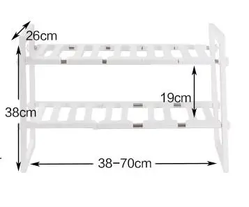 Креативная многофункциональная стоячая двухслойная регулируемая полка для хранения 38-70 см, полка для кухонной раковины, сливная полка для хранения