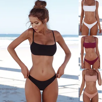 

Bandage Bikini Swimwear Women Swimsuit High Waist Bikini Set 2018 Bathing Suit Sexy Push Up Brazilian Swimwear Femme Beachwear