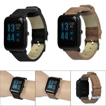 Кожаный браслет в стиле ретро для Xiaomi Huami Amazfit Bip, Молодежный ремешок для часов Xiomi, сменные смарт-аксессуары, браслет на запястье MA23f