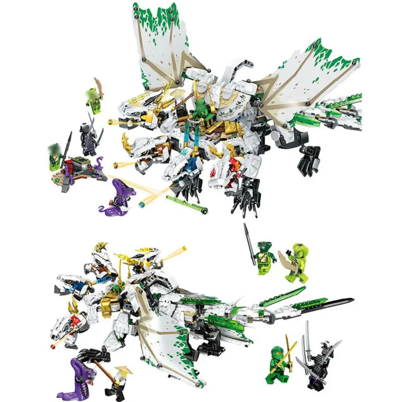 

2019 Ninja Building Blocks The Ultimate Dragon Compatible with Legoing Ninjagoes Building Blocks Toys for Children Gift