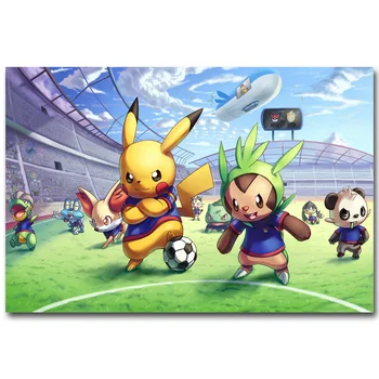 

Pikachu - Pokemon XY Funny Art Silk Fabric Poster Print 13x20 24x36inch Pocket Monster Anime Picture for Room Wall Decor 026