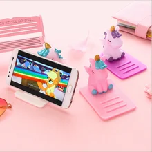 Держатель для мобильного телефона Кронштейн Поддержка Единорог корейский мультфильм животных милый портативный креативный ins офисный Настольный Противоскользящий