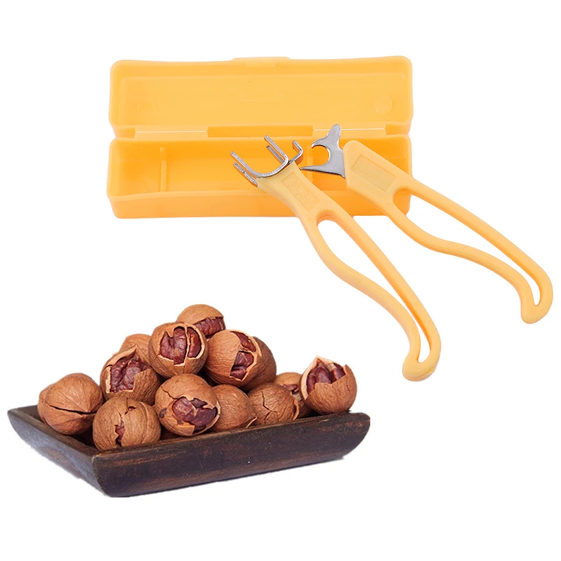 Nut Crackers 1PC Multi function Pecan Nut Cracker Plastic Stainless Steel Walnut Sheller Small