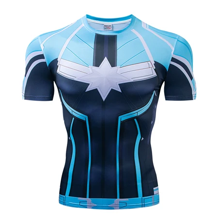 Новинка, футболки с 3D принтом Nightwing, мужские компрессионные майки для фитнеса, топы супергероев, костюм с коротким рукавом, футболки для кроссфита - Цвет: DX-054