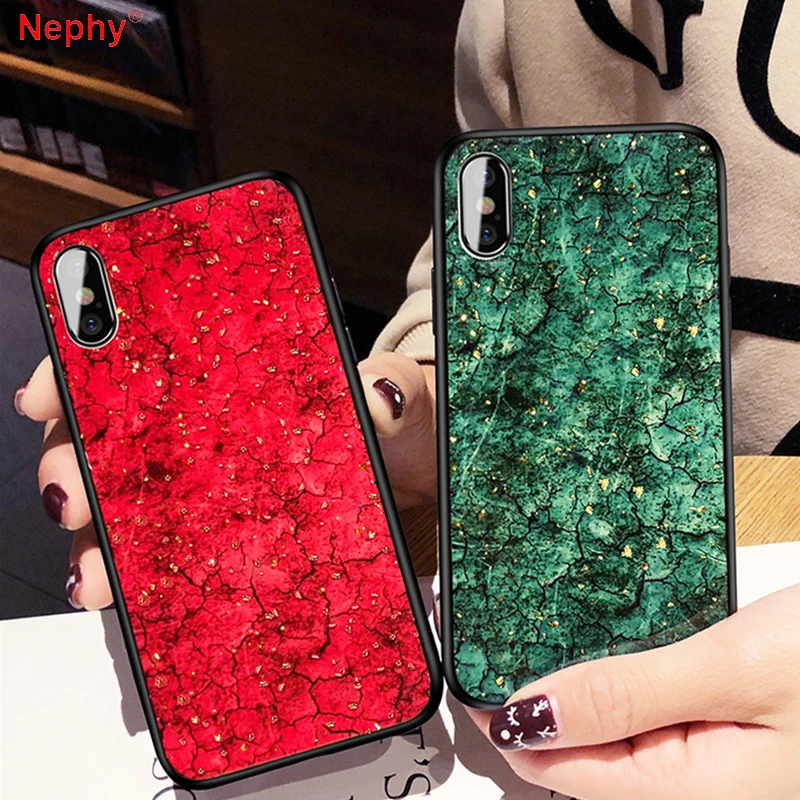 

Crack Marble shockproof Soft Silicone Case For Samsung Galaxy S8 S9 S10 Plus S10E Note8 Note9 Platinum Glitter Phone Back Cover