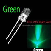 100 шт 5 мм круглый супер яркий зеленый светодиодный Диод