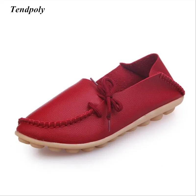 Весна-Осень г. Новые туфли на плоской подошве корейский галстук бабочка обувь в горошек большой размер, популярная мягкая модная обувь - Цвет: Красный