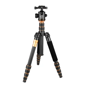 

2018 HOT QZSD NEW Q666C Carbon Fiber Tripod,5 Sections 62inch/158cm Portable Lightweight Camera Tripod Monopod with Ball Head