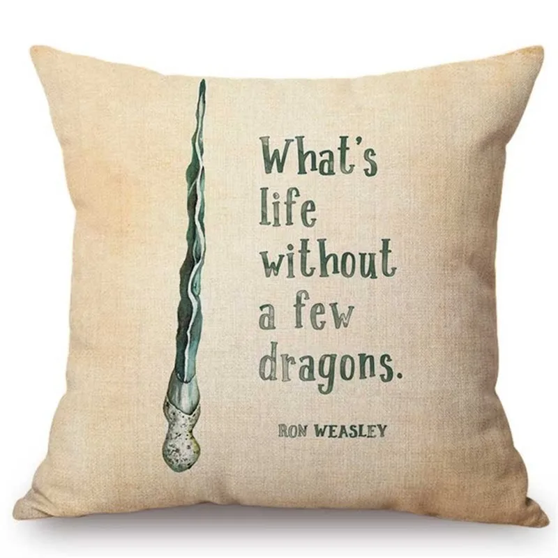 Best Vintage Quotes Letter Print Home Decoration Sofa Throw Pillow Case Retro Kraft Paper Style Linen Cushion Cover Case
