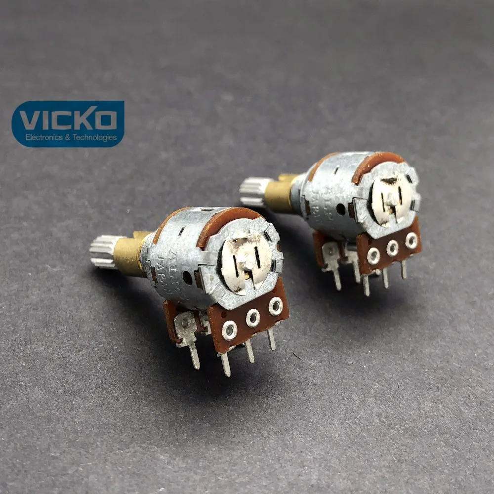 [VK] ALPS 16 Тип 10Kb 10KA импортный японский двухосевой потенциометр громкости длина